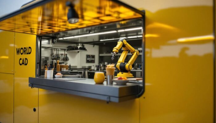 A photograph of a sleek