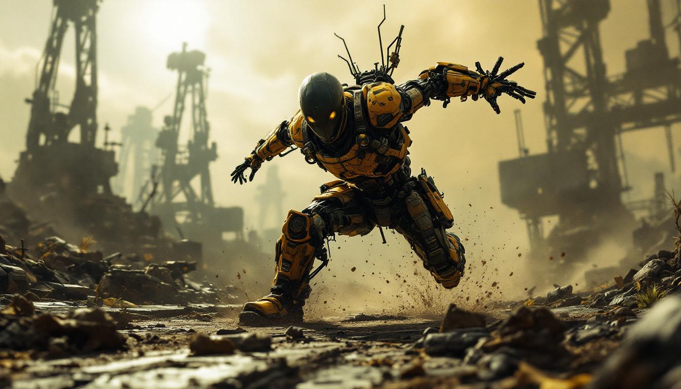 A photograph of a dynamic gaming scene that showcases a character in 7 days to die utilizing agility skills