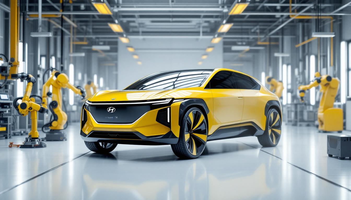 A photograph of capture a photograph of the hyundai n vision 74 in a dynamic setting