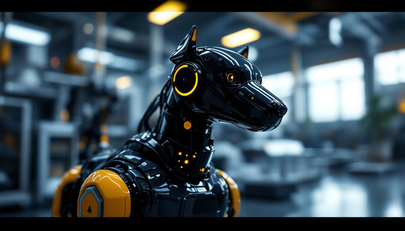 A photograph of a sleek