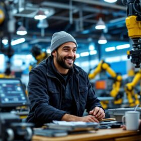 A photograph of a friendly customer service representative at tackle warehouse engaging with a customer