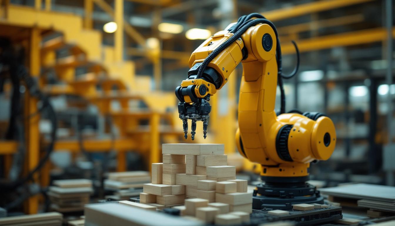 A photograph of a robotic arm in action