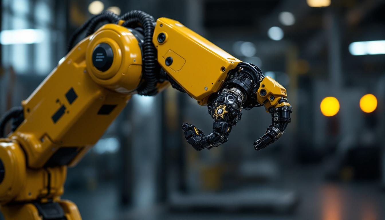 A photograph of a robotic arm designed for industrial use