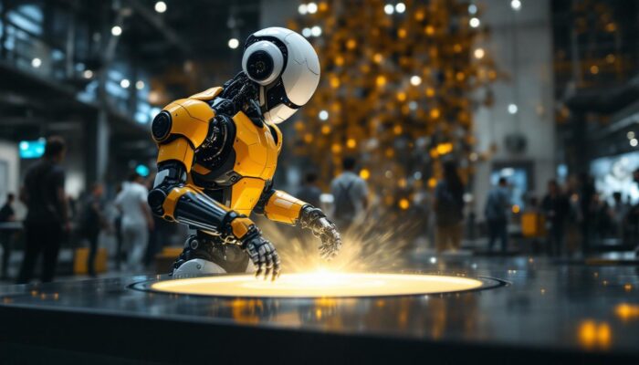A photograph of a dynamic scene inside the boston science museum