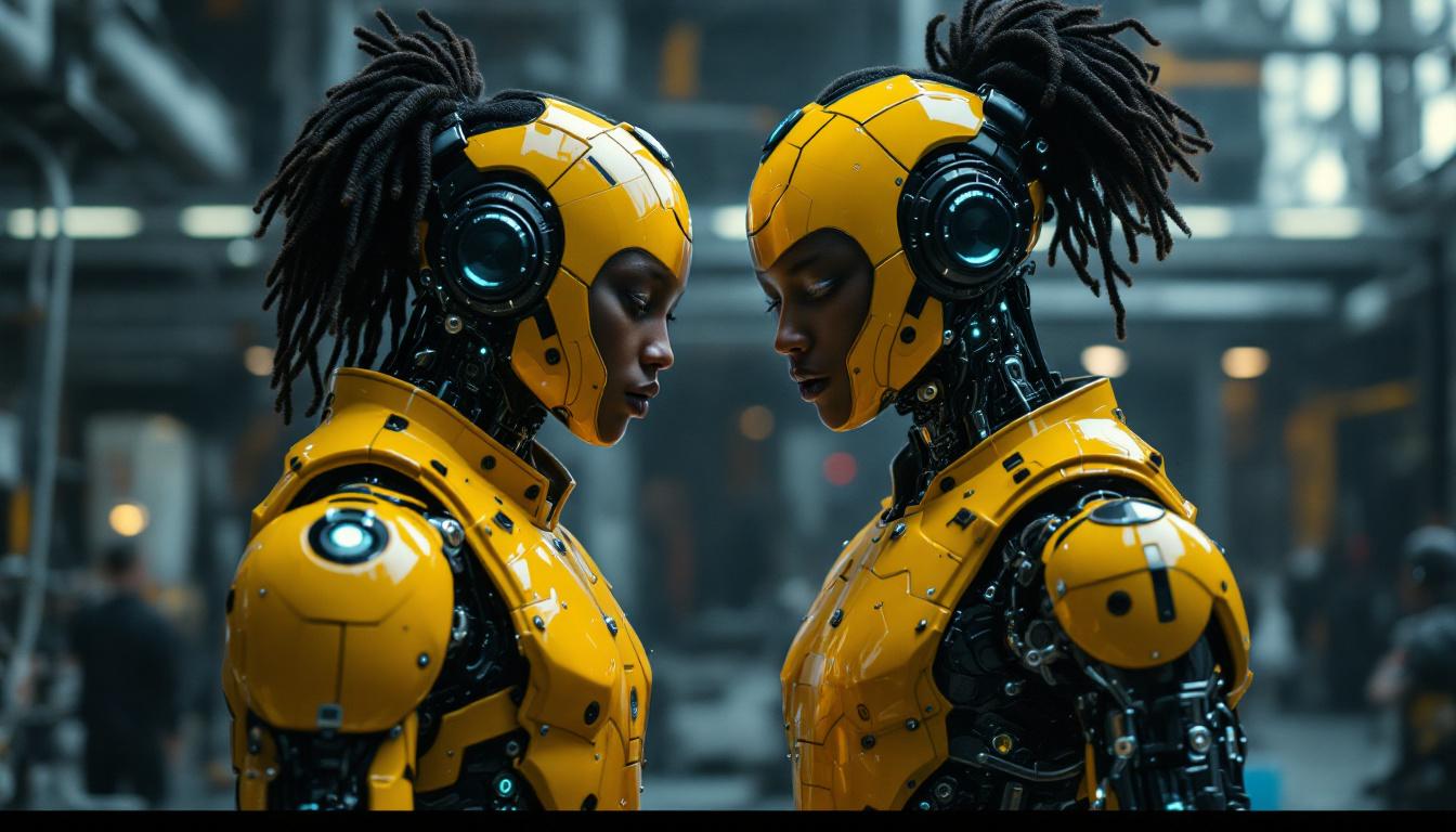 A photograph of a dynamic duo of dancers resembling les twins