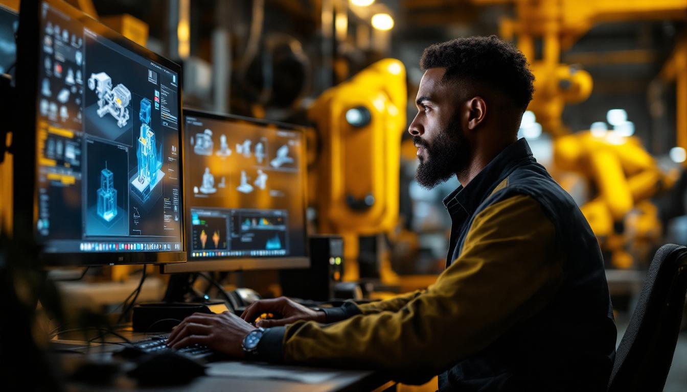 A photograph of a skilled simulation engineer at work