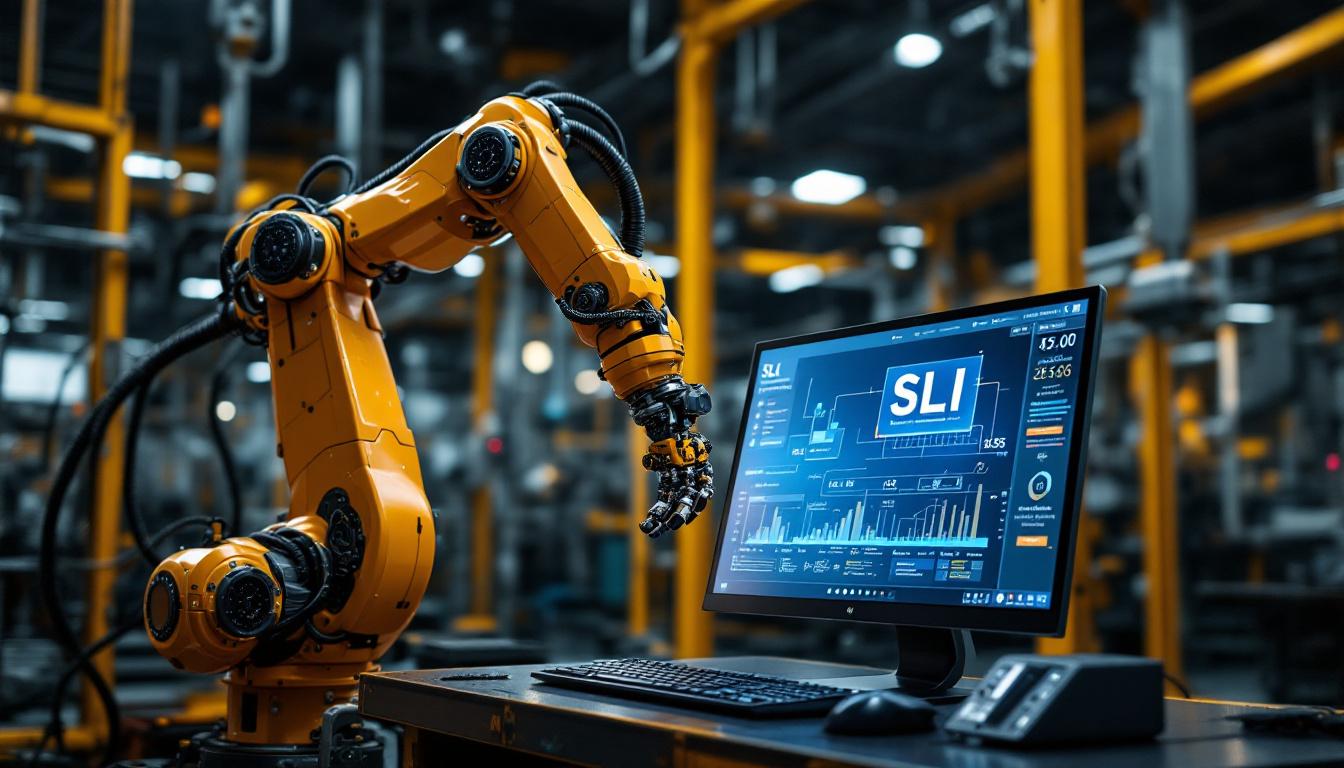 A photograph of a sophisticated industrial robotic arm in action