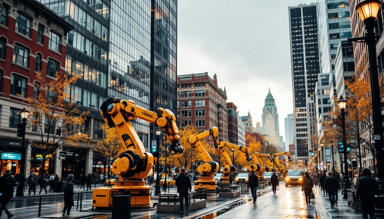 A photograph of capture a photograph of a bustling boston street scene