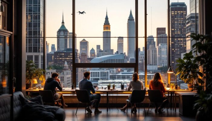 A photograph of a vibrant study spot in boston