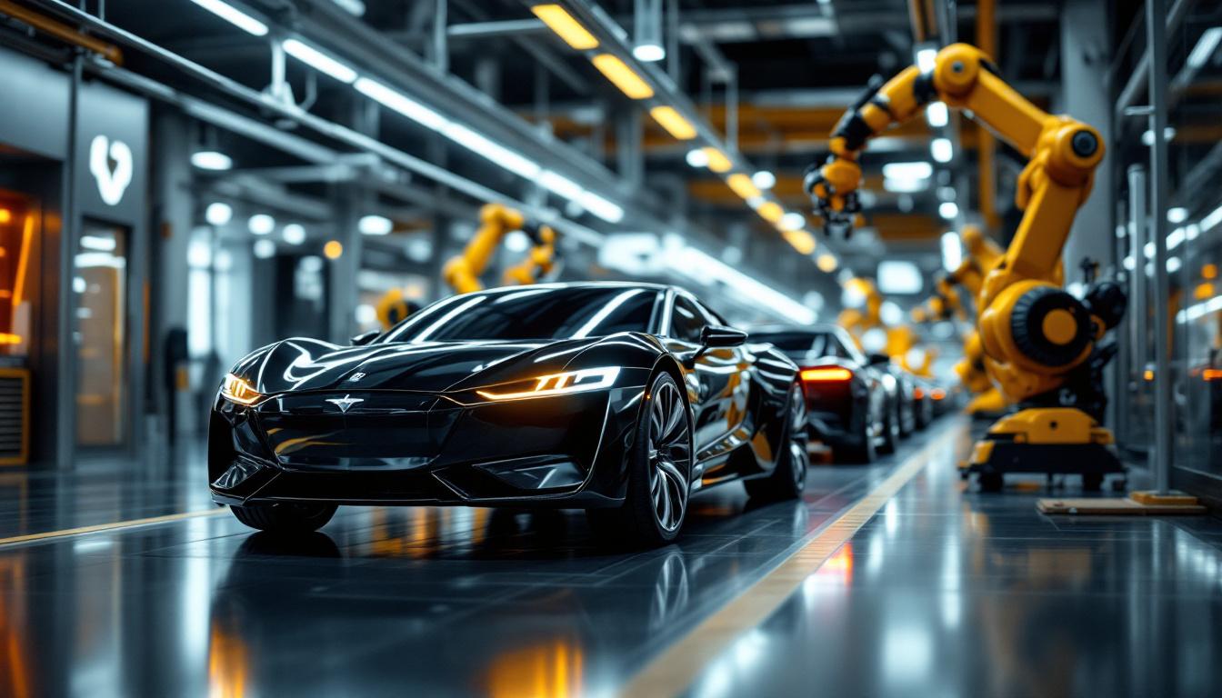 A photograph of a sleek