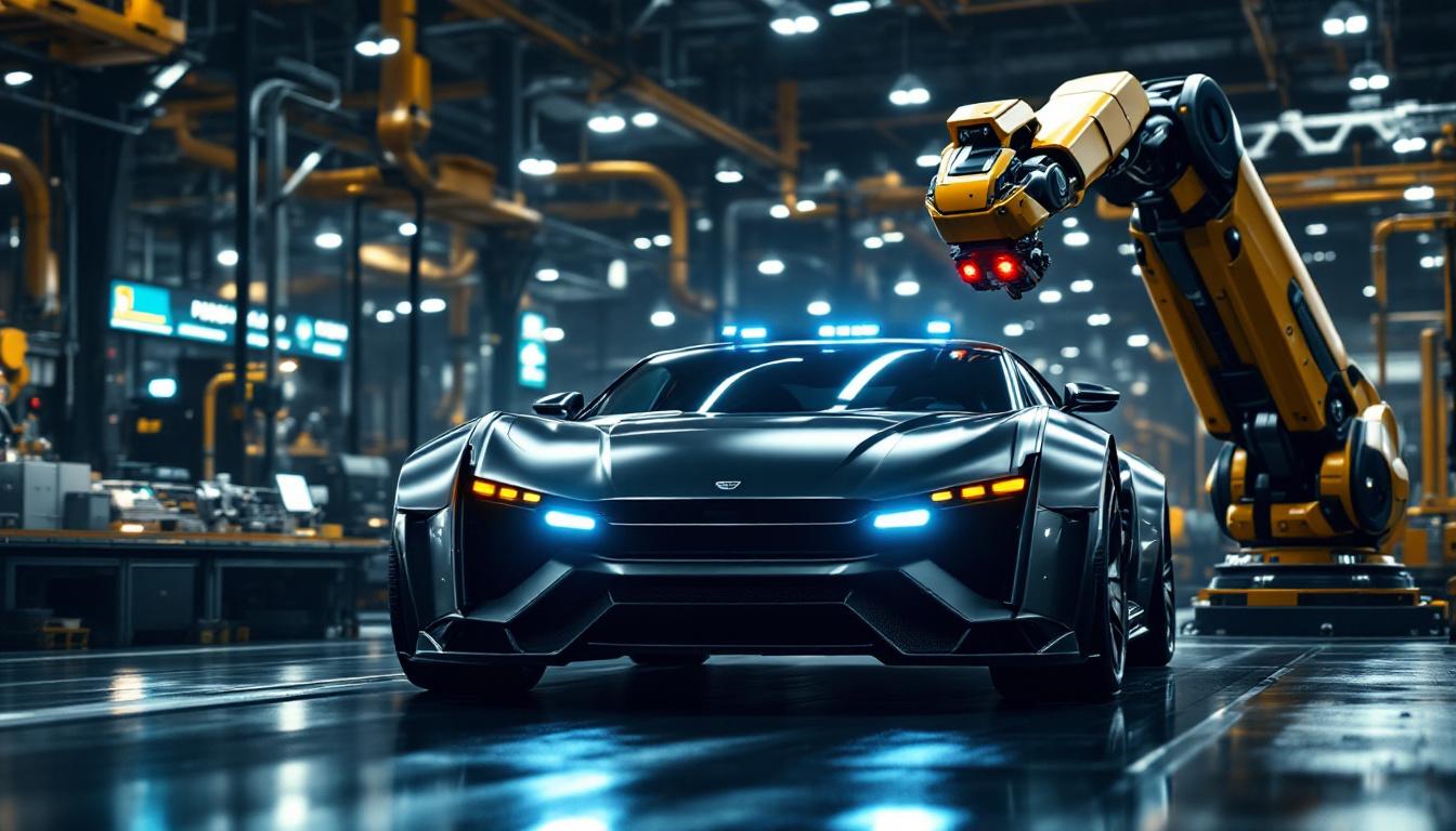 A photograph of a sleek