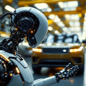 A photograph of a sleek