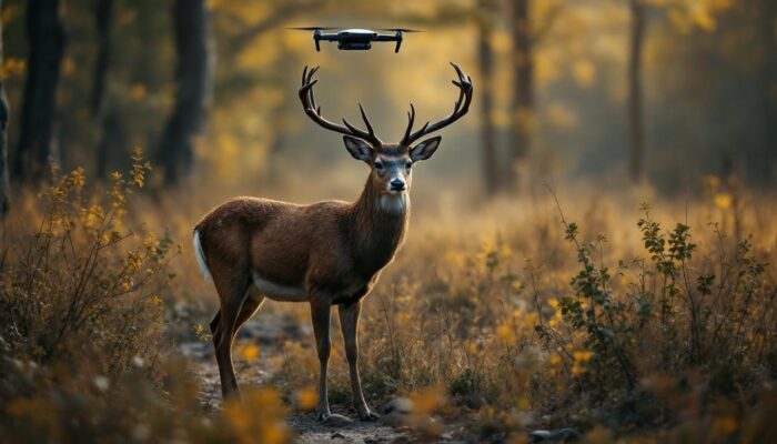 A photograph of a deer in its natural habitat