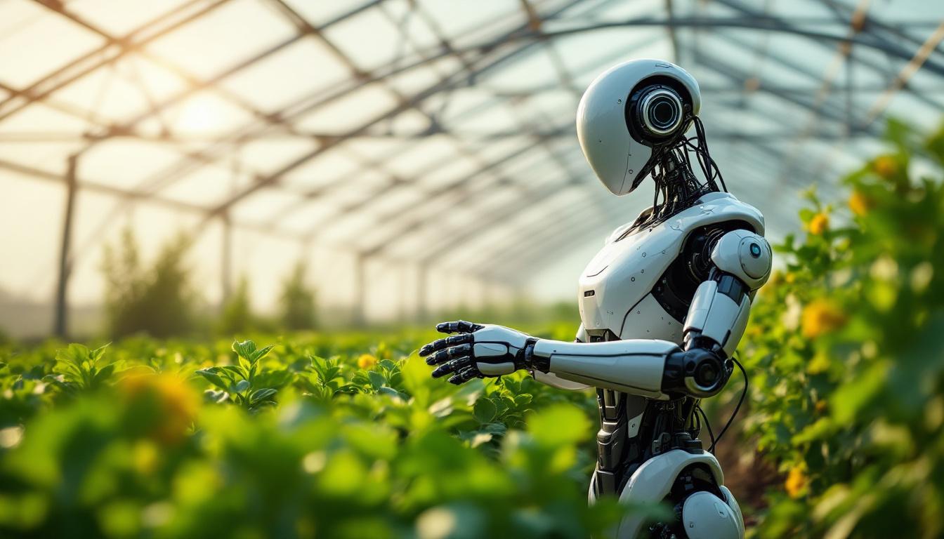 A photograph of a biodynamic farm showcasing lush
