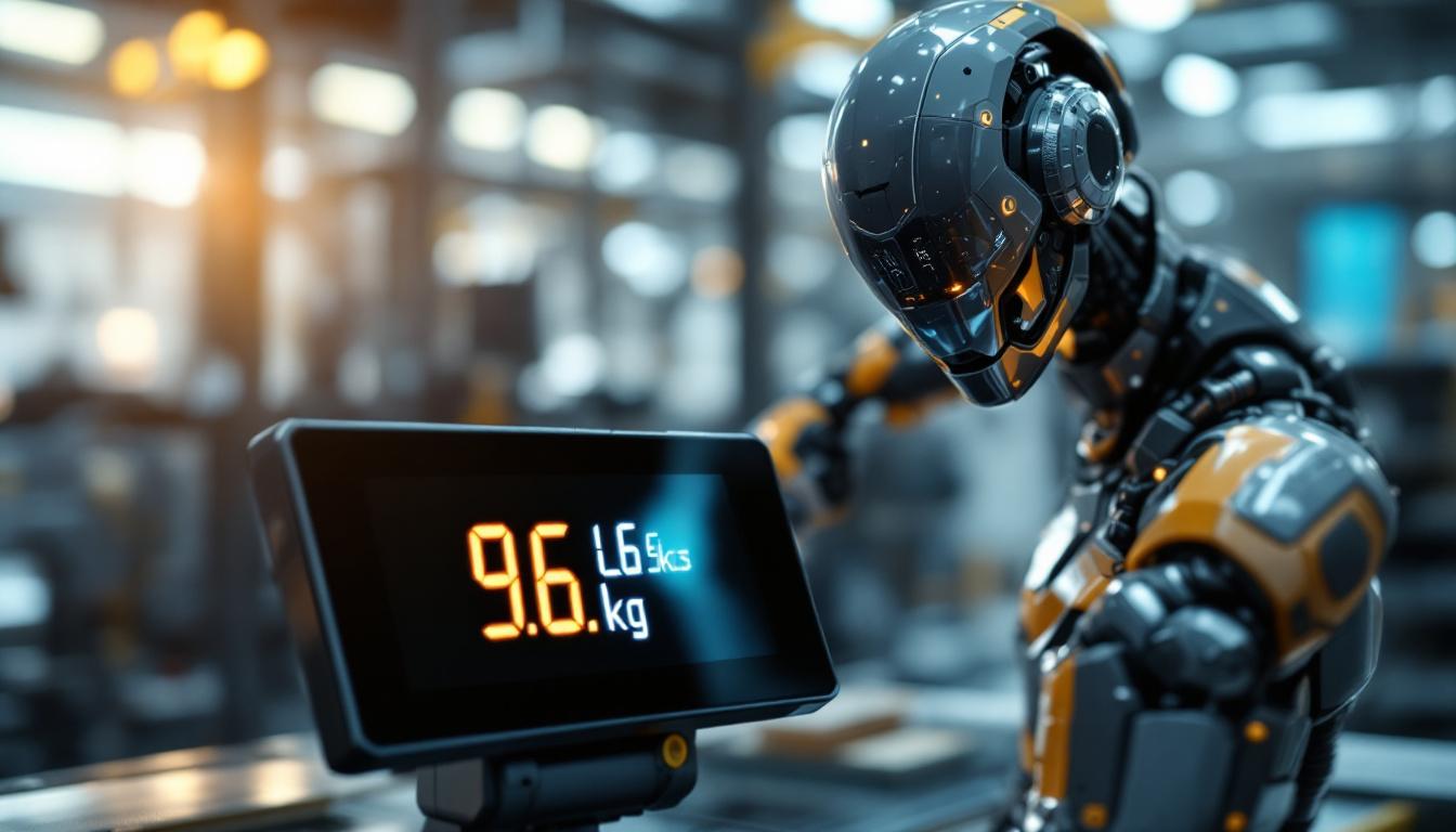 A photograph of a sleek industrial robot in action