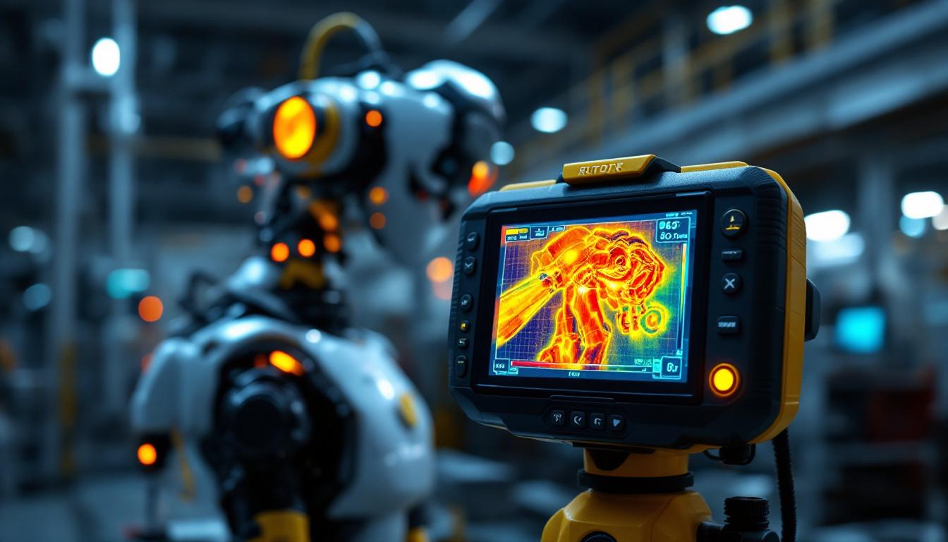 A photograph of a thermal imaging scanner in action