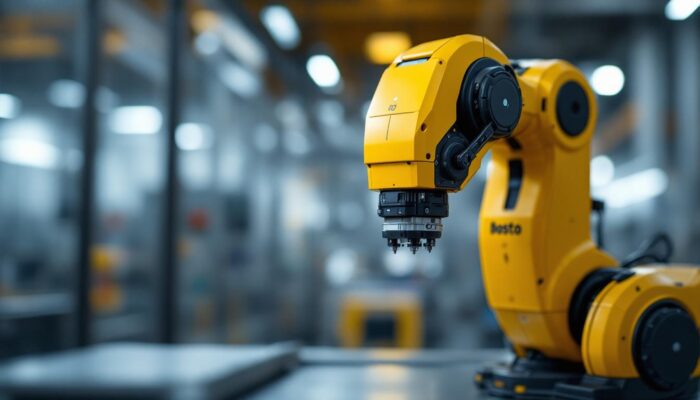 A photograph of a bosto scientific and industrial robot in action