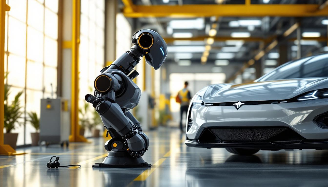 A photograph of a dynamic scene showcasing a modern car rental facility with an emphasis on efficiency