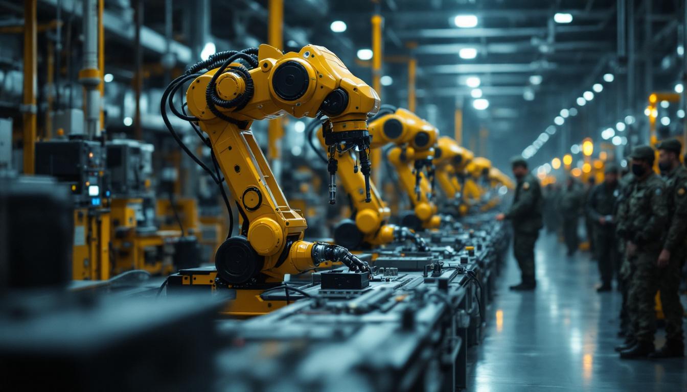 A photograph of capture a photograph of a bustling scene at the boston military base