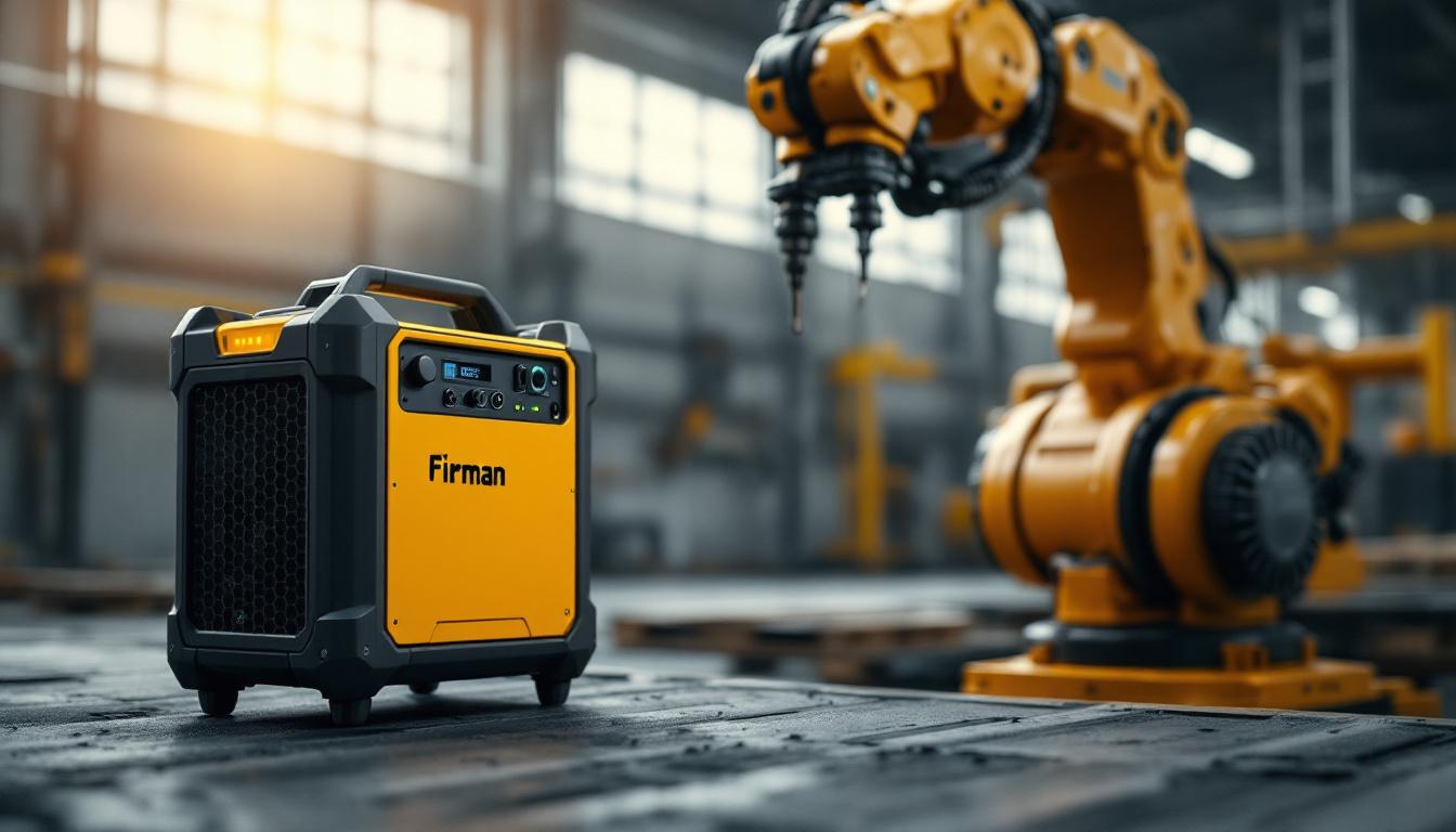 A photograph of capture a photograph of the firman portable power station in a dynamic setting