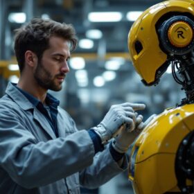 A photograph of a skilled technician