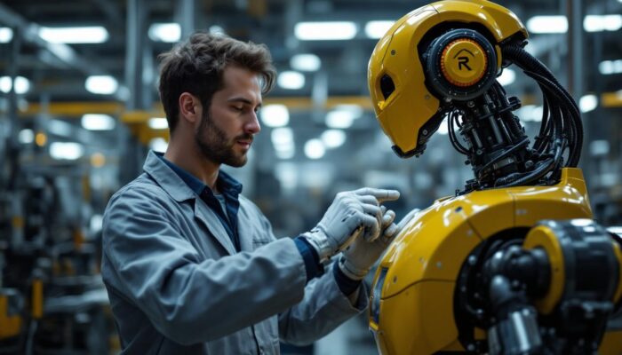 A photograph of a skilled technician
