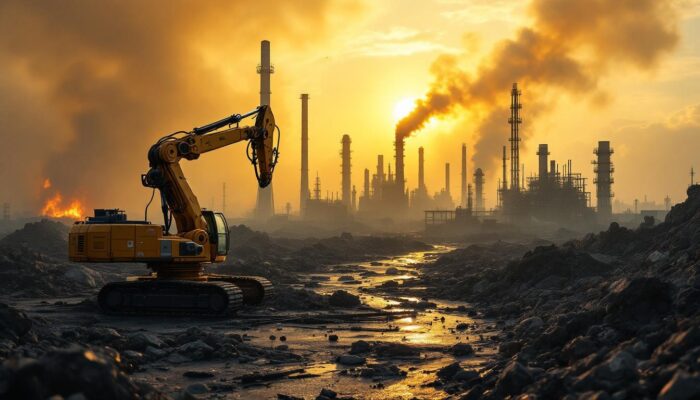 A photograph of a dramatic scene showcasing the aftermath of the texas chemical plant explosion