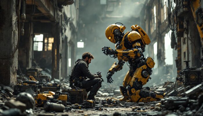 A photograph of a skilled player in a post-apocalyptic setting