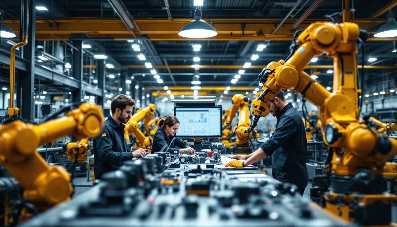 A photograph of a dynamic workspace where agile teams collaborate on capacity planning