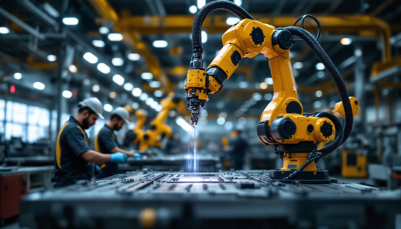 A photograph of a dynamic industrial setting in germany