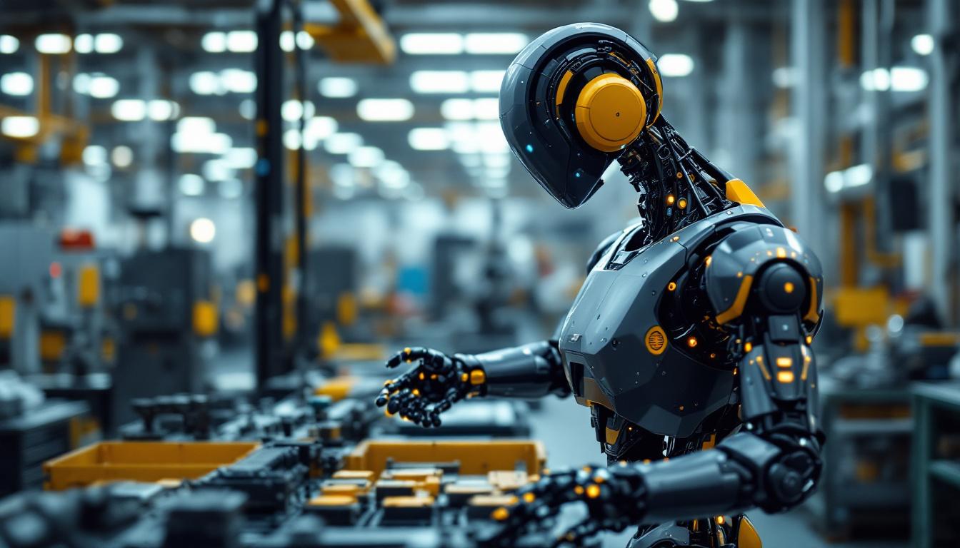 A photograph of a sleek atlas robot in action