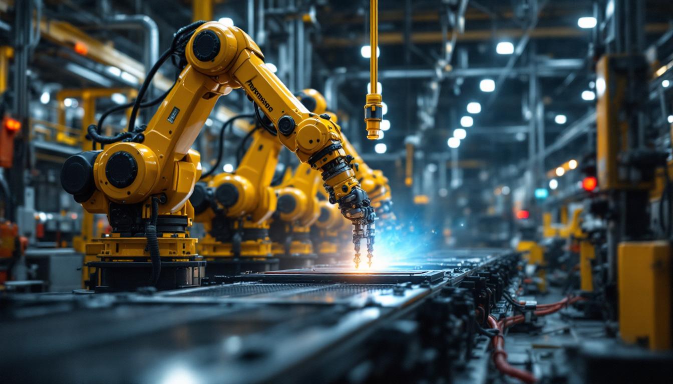 A photograph of a dynamic industrial robotics facility in waltham