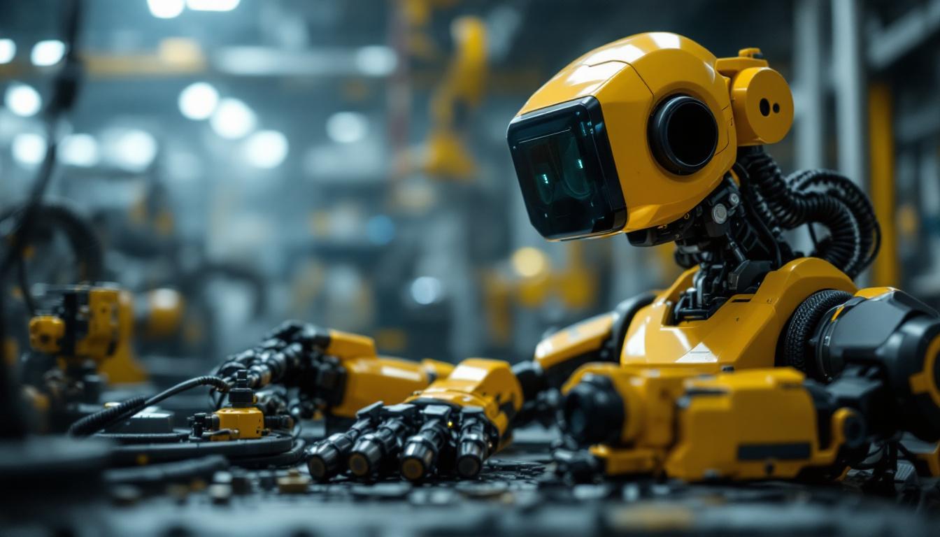 A photograph of a bolt hound in action within an industrial setting