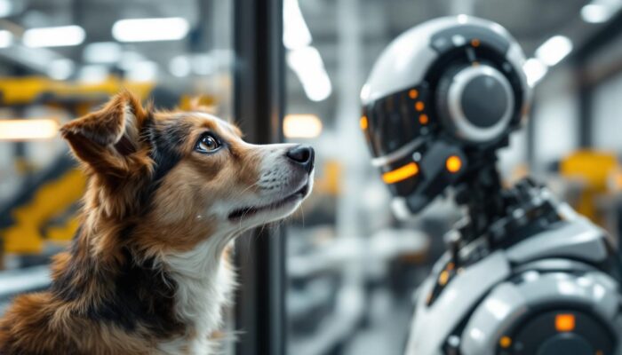 A photograph of a dog eagerly looking out of a window