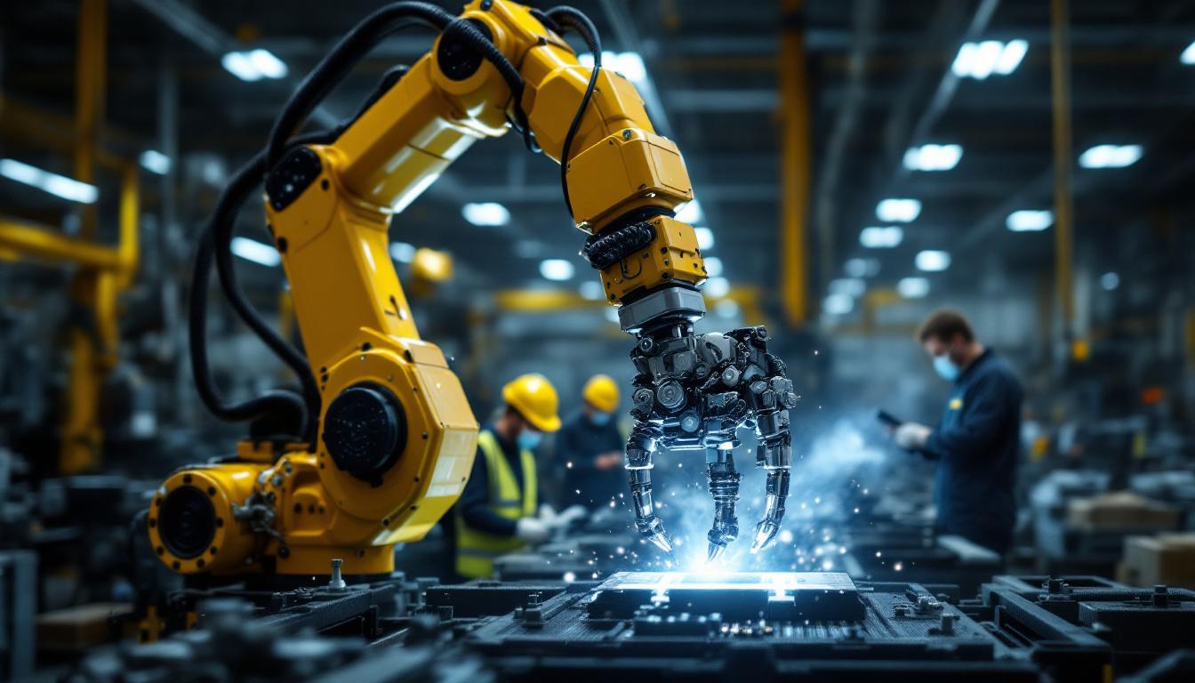 A photograph of a dynamic industrial setting in boston