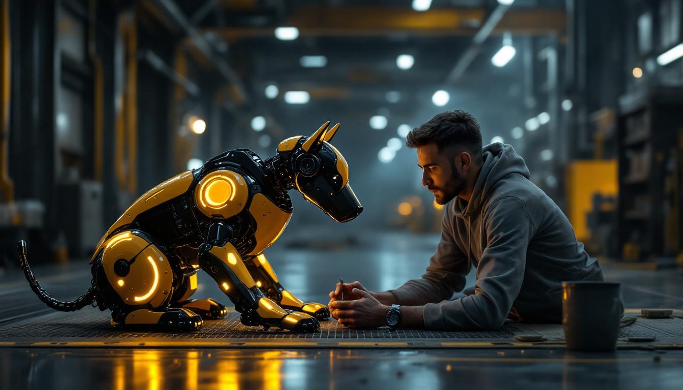 A photograph of a futuristic scene featuring a sleek