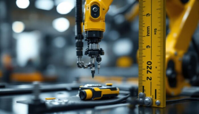 A photograph of a skilled industrial robot in action