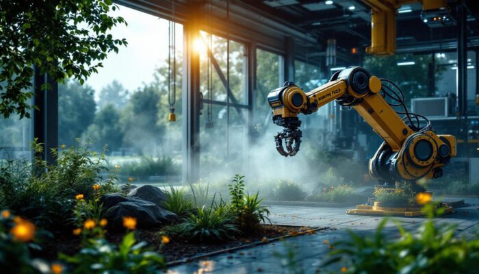 A photograph of a dynamic industrial landscape featuring waltham fields
