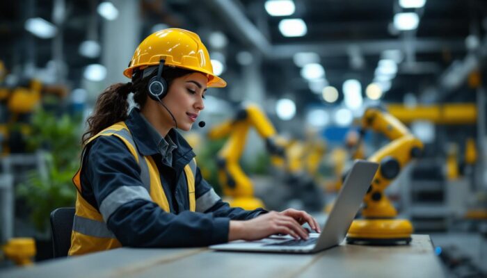 A photograph of a national grid customer service representative engaging with a client