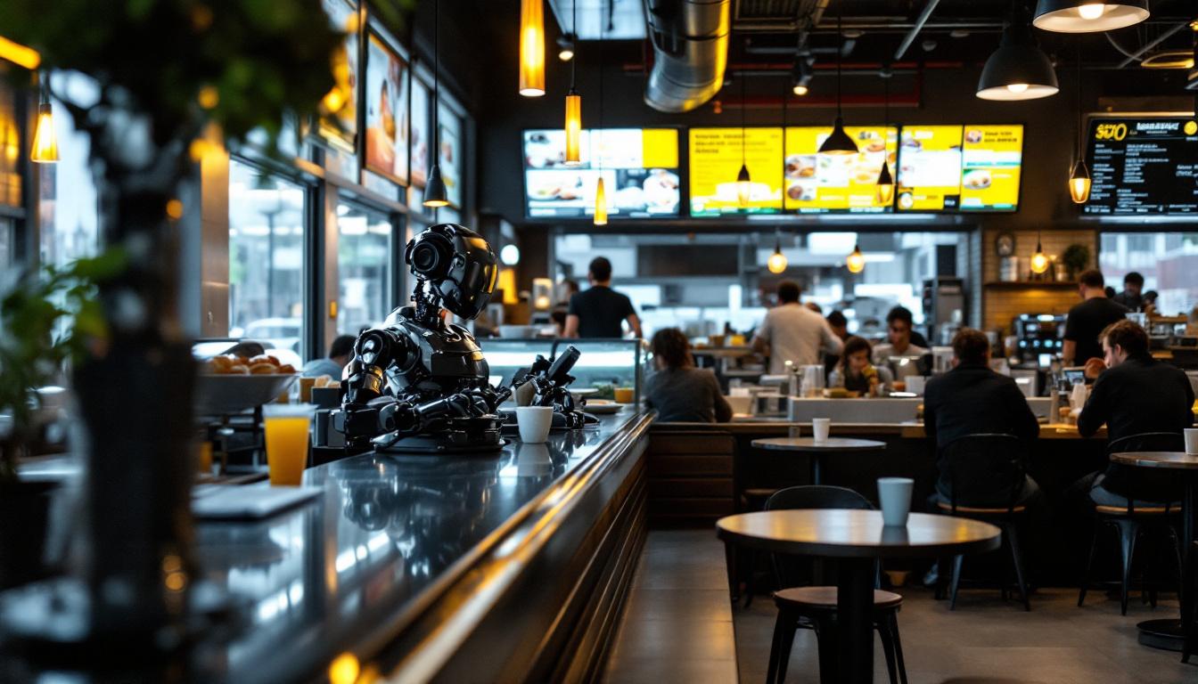 A photograph of a bustling subway restaurant in waltham