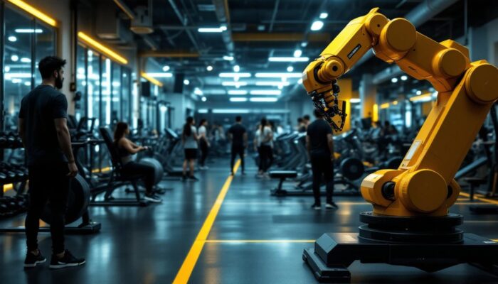 A photograph of a vibrant fitness center in pune