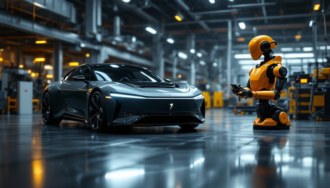 A photograph of a sleek