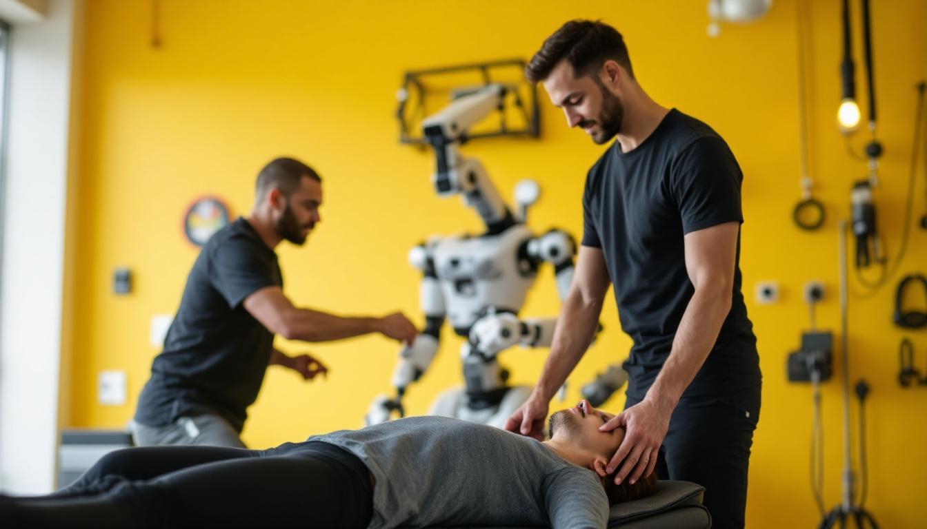 A photograph of capture a photograph of a stretch lab session in san francisco