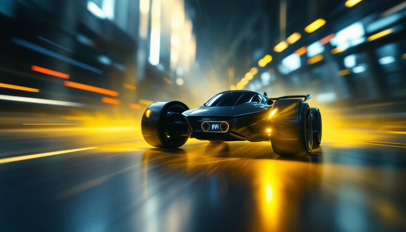 A photograph of a sleek