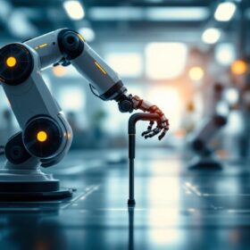 A photograph of a sleek