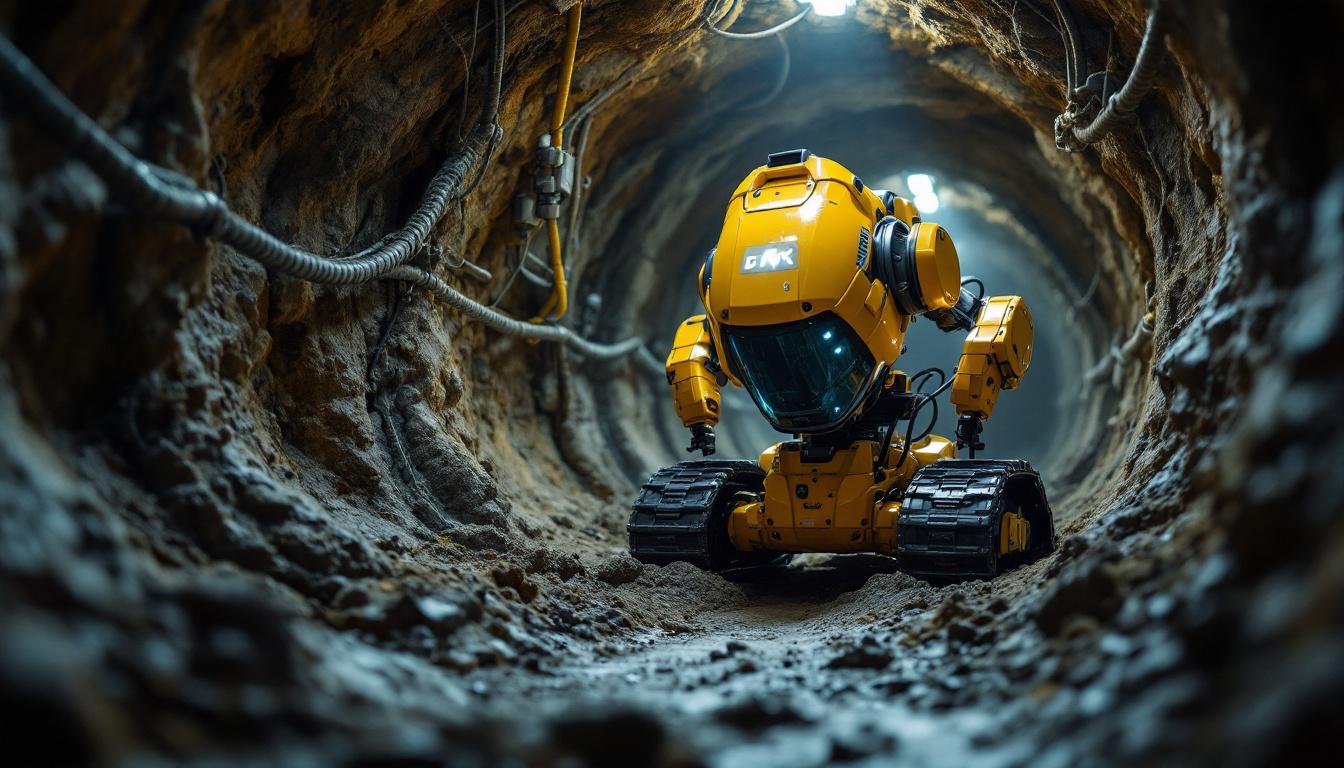 A photograph of capture a photograph of an industrial robotic system in action